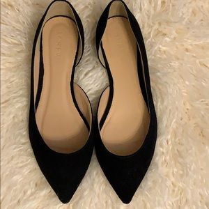 J. Crew Black Suede Flats